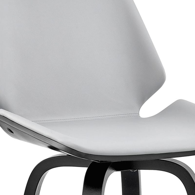 Modern 26" Swivel Bar Stool with Faux Leather Seat and Iron Legs for Kitchen Island - 40”H x 19”W x 20”D