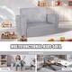 preview thumbnail 3 of 11, Foam Flannel Foldable Kids Sofa with Washable Cover - 40.94” L x 22.83” W x 12.60” H