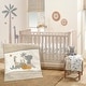 preview thumbnail 1 of 8, Lambs & Ivy Jungle Adventure Linen/Cotton 3-Piece Nursery Baby Crib Bedding Set