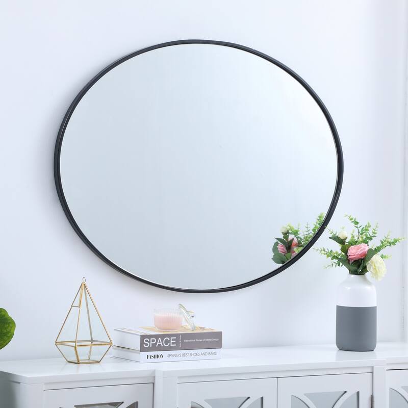 Carson Carrington Labbemala Metal Frame Oval Mirror