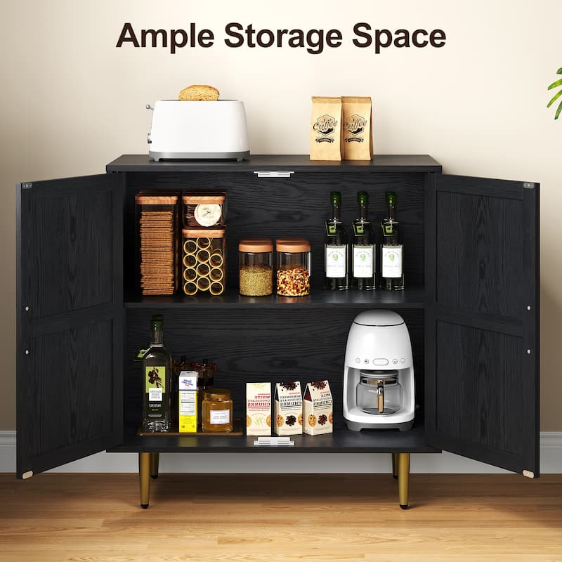 2-Door Storage Cabinet with Adjustable Shelves