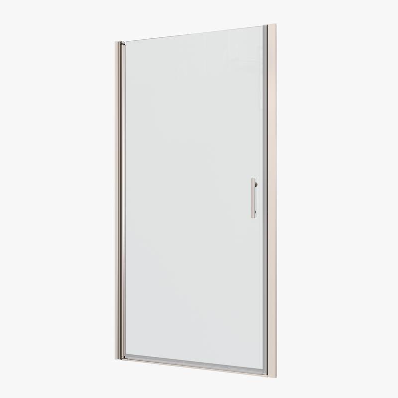 Semi-Frameless Pivot Shower Door with Tempered Glass