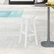 preview thumbnail 94 of 97, Laguna Hdpe All Weather Outdoor Patio 29" Round Bar Stool