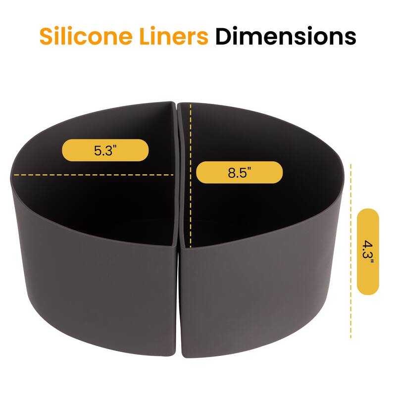 2 in 1 Silicone Slow Cooker Liners Fit for Crock Pots 6 Quart