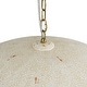 preview thumbnail 19 of 34, 1-Light Black Gold Oversized Metal Dome Pendant Light - 27in