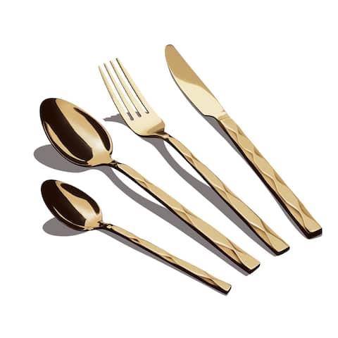 Berlinger Haus 24-Piece Stainless Steel Satin Finish Cutlery Set, Rose Gold Collection