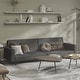preview thumbnail 11 of 25, vidaXL 2-Seater Sofa Bed Velvet 86.6" x 33.3" x 27.2" - Dark Gray