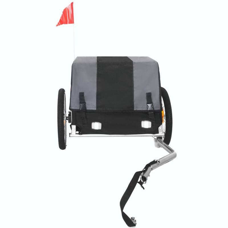 Heavy-Duty Bike Cargo Trailer with Removable Waterproof Cover - 88 lbs Capacity, 16" All-Terrain Wheels