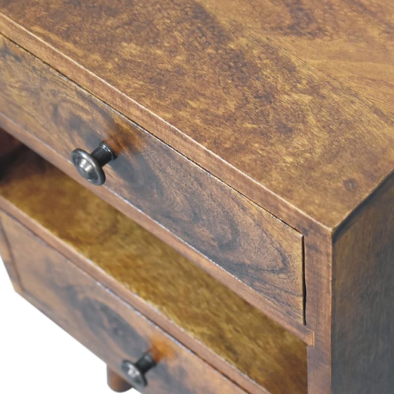 Artisan Furniture Solid Wood Mini Classic Multi Chestnut Nightstand