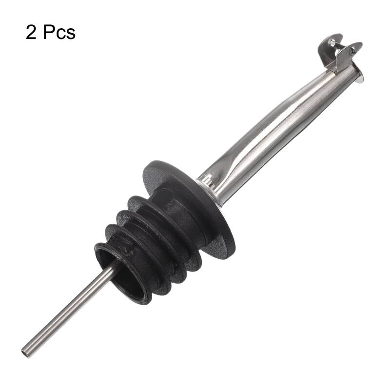 2pcs Stainless Steel Liquor Bottle Pourers for Wine Olive Oil Bottles