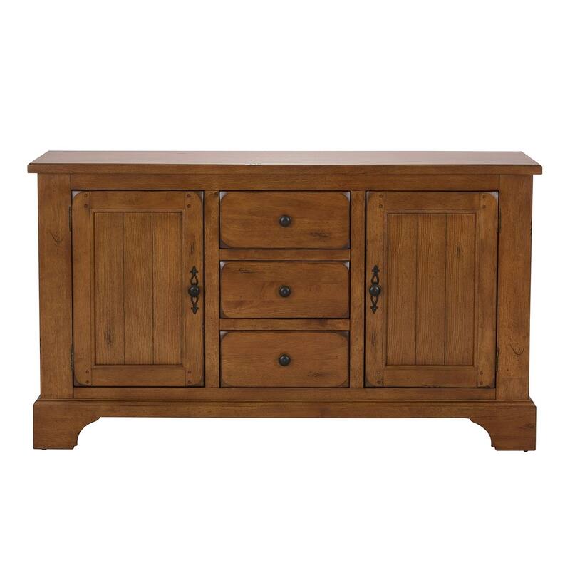 Treasures Rustic Oak 3-drawer Buffet