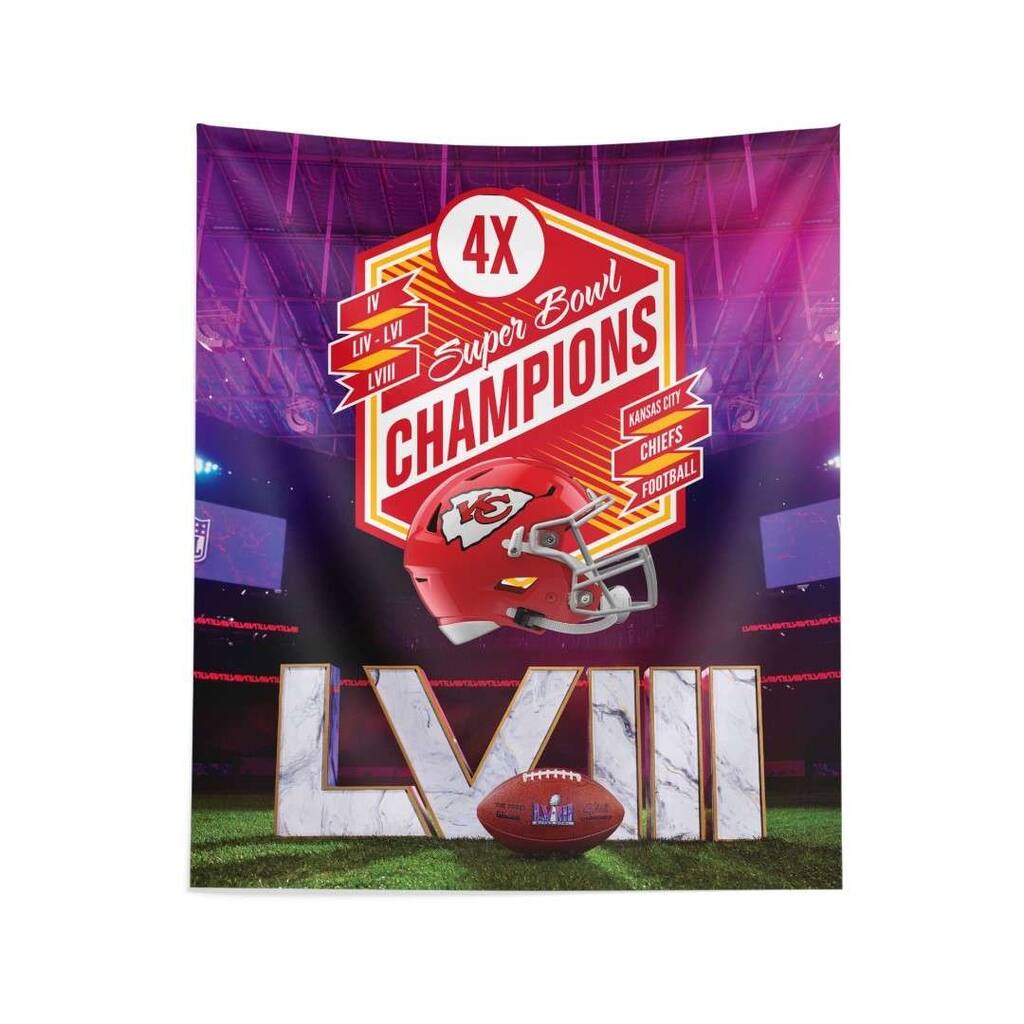 NFL Kansas City Chiefs SB58 Re Take Multi Champs Wall Hanging - 34"x40"
