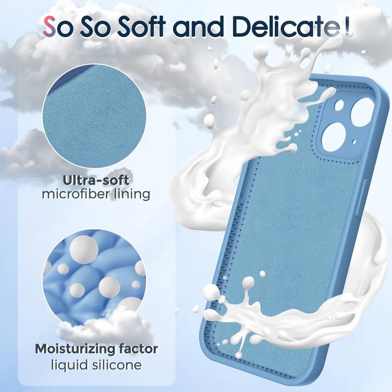 iPhone 15 Case, Liquid Silicone Moisturizing Factor Extreme Soft Slim Phone Case with Stand Compatible with MagSafe 6.1 inch