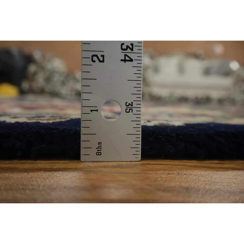 Hand Knotted Oriental 100% Wool Carpet Traditional All-Over Black Aubusson Area Rug - 10' 2'' X 7' 10''