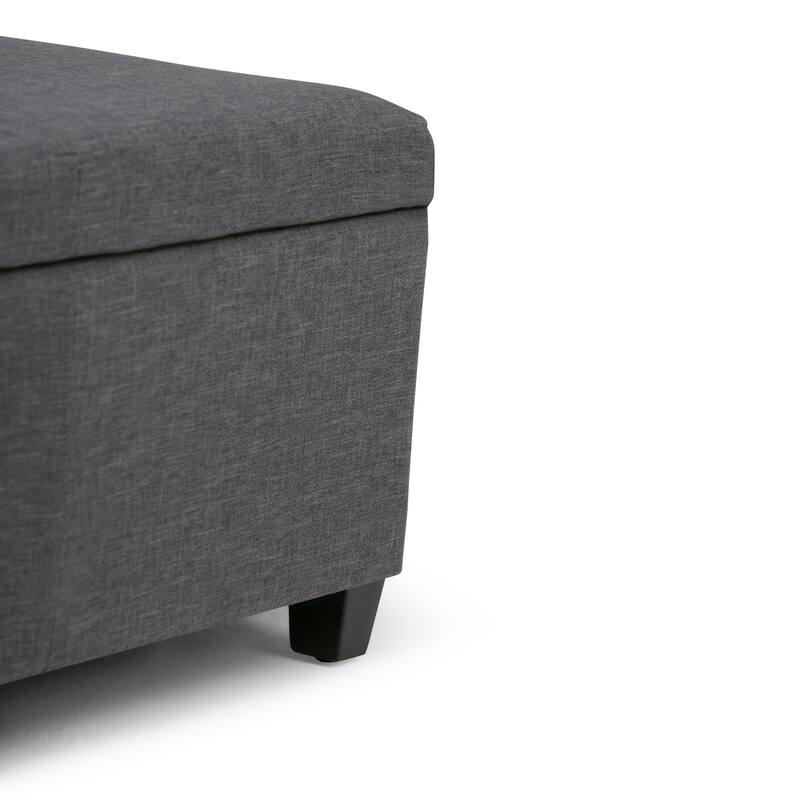 WYNDENHALL Franklin 48-in. Wide Contemporary Rectangular Storage Ottoman