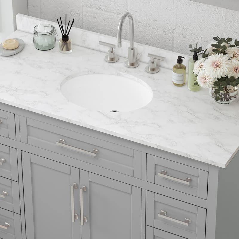 Bathroom Vanity with Marble Top and Sink