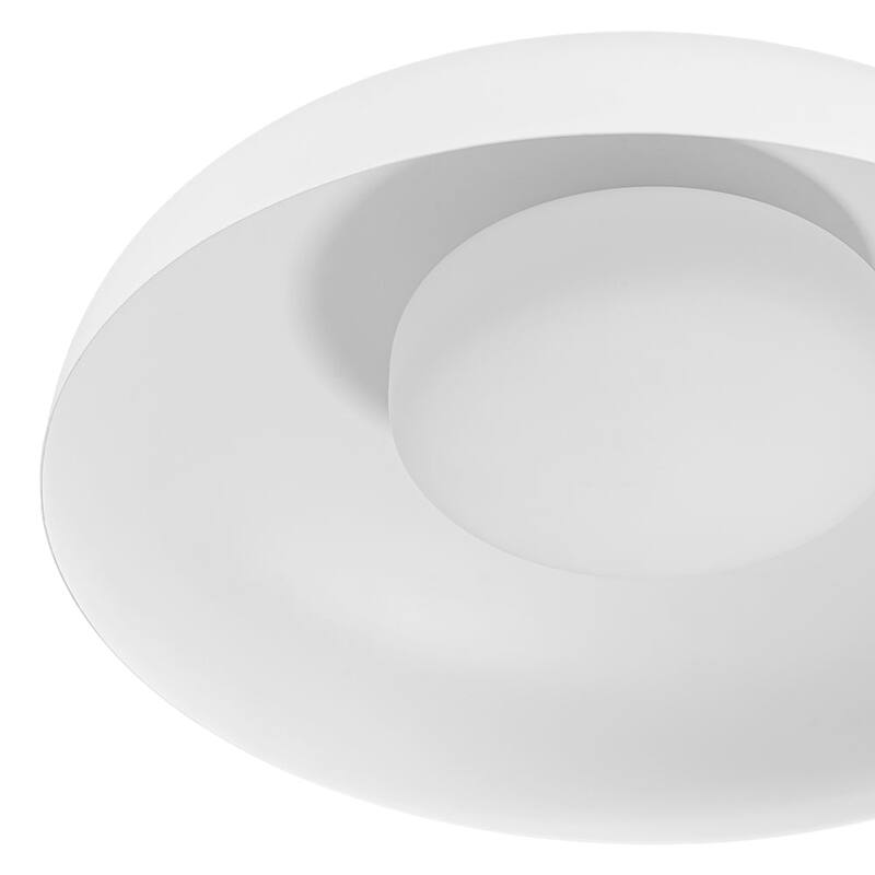 Scandinavian Iron Dome White Glass Dimmable LED Ceiling Light