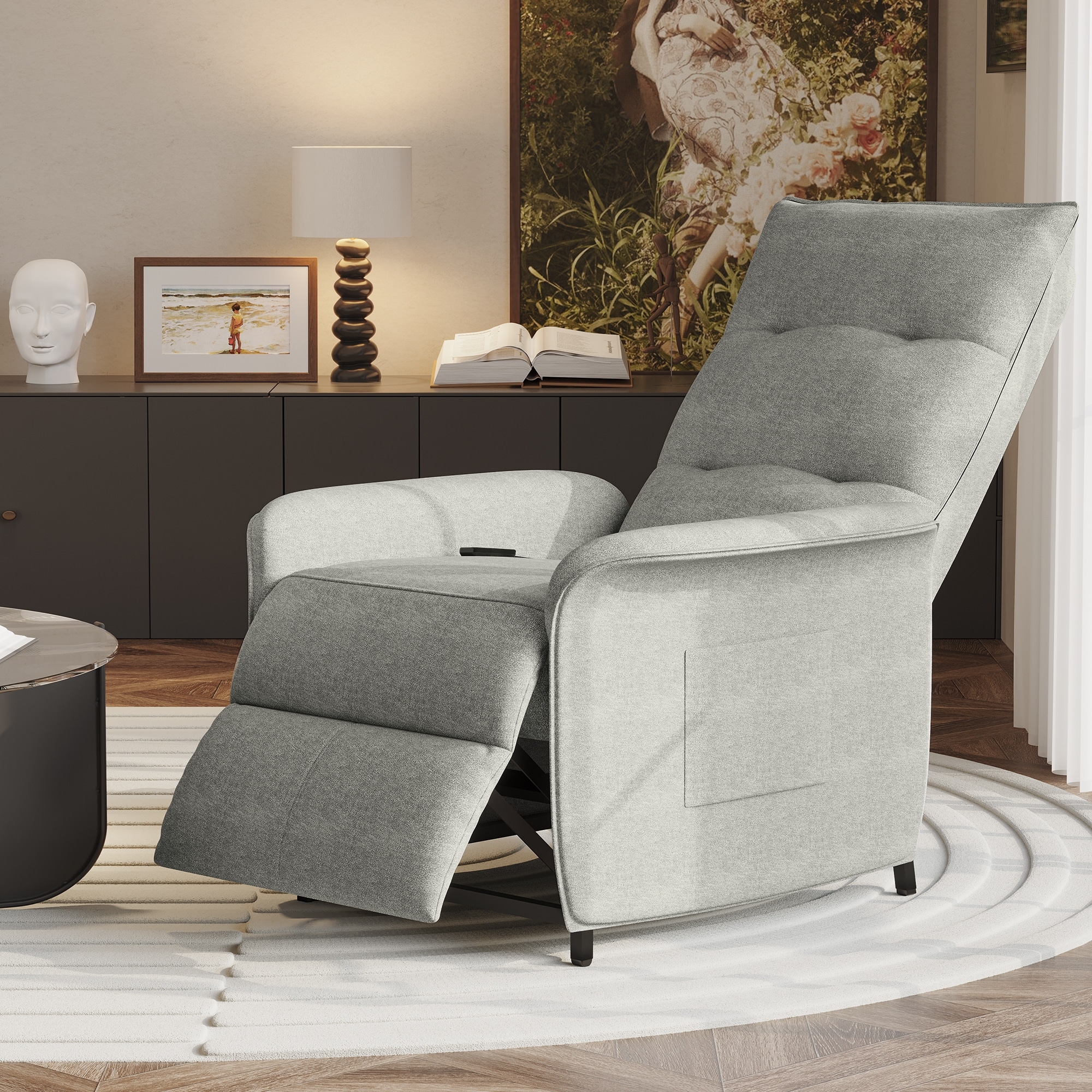 Reclining shop sofa single