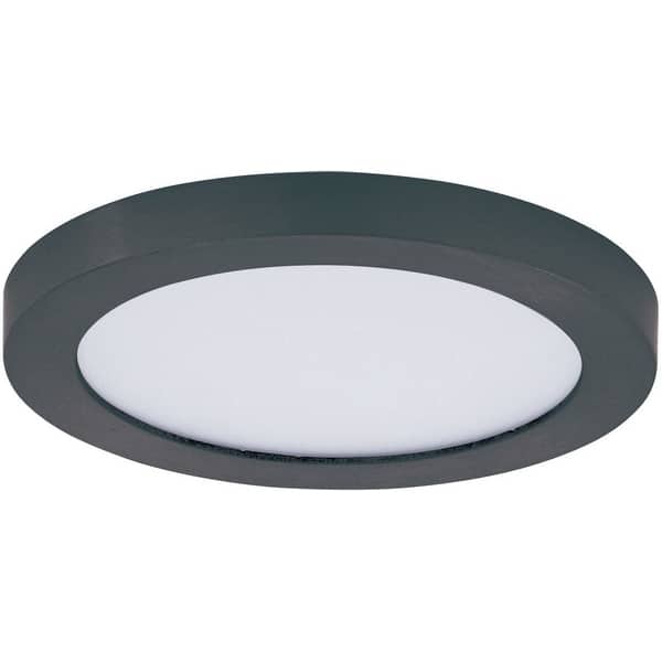 slide 2 of 4, Maxim 57590WT Chip 5-1/2" Wide LED Flush Mount Ceiling Fixture Black