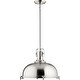 preview thumbnail 6 of 4, Quorum International Single Light 16-1/2" Wide Pendant Satin Nickel