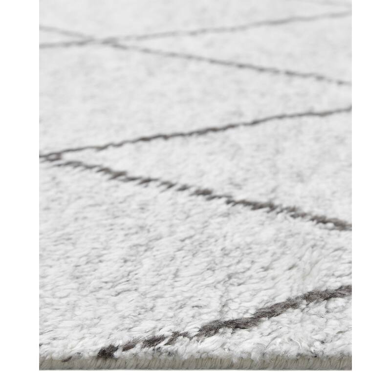 Overton Handmade Shaggy Boho Moroccan Area Rug