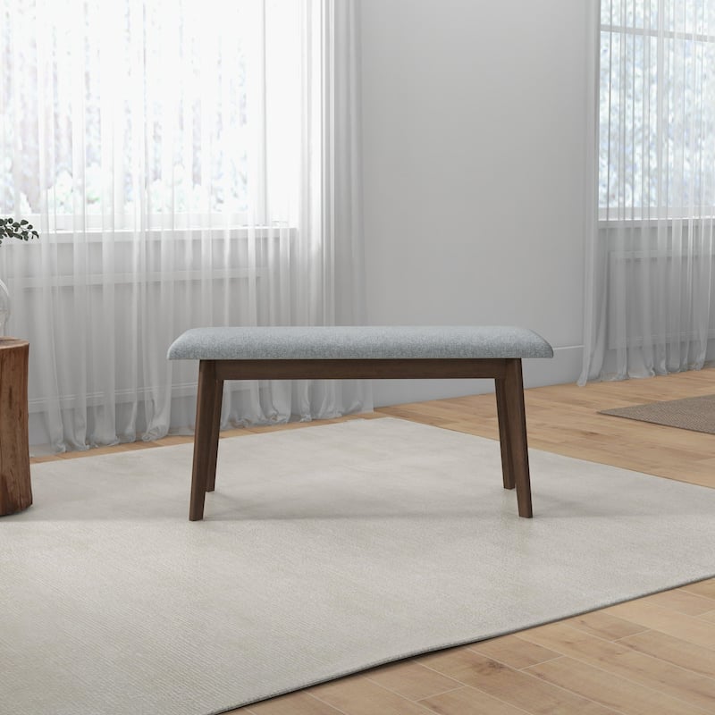 GDFStudio - Carlos Modern Fabric Upholstered Solid Wood Bench - 47.24"W