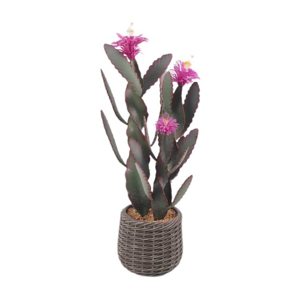 90cm Tall Faux Cactus Plant In Pot, Realistic Lifelike Texture with Natural Sand Base, Artificial Desert Potted Plant