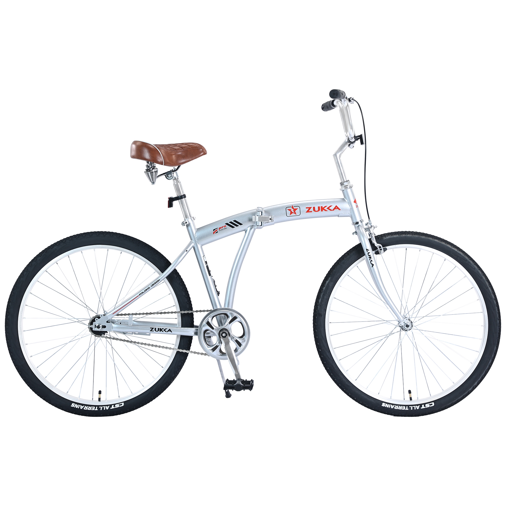 Single Speed Folding Bicycles Multiple Colors 26 Inch Beach Cruiser Bike Blue