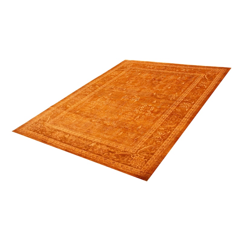 ECARPETGALLERY Hand-knotted Vibrance Brown Wool Rug - 9'1 x 11'10