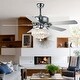 preview thumbnail 44 of 61, Bella Depot 52" Modern Reversible Crystal Ceiling Fan with Remote Control and Light Kit