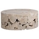 preview thumbnail 1 of 3, Scarlett 39-inch Round Bleached Teak Root Block Style Coffee Table Light Brown