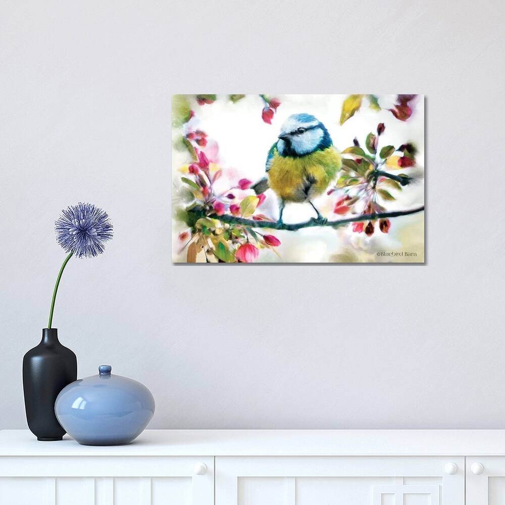iCanvas "Spring Yellow Bird on a Bough" by Bluebird Barn Canvas Print