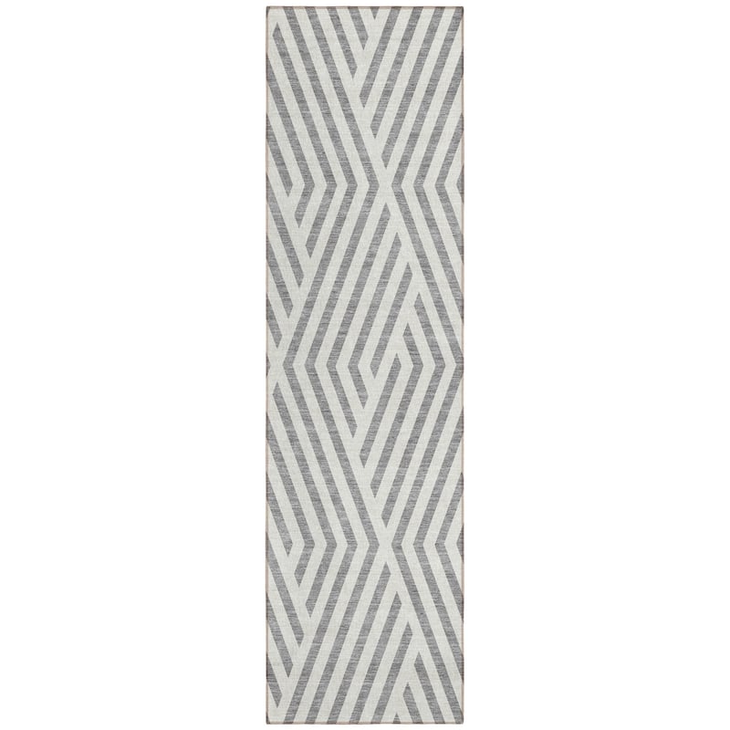 Alnaz Sleek Geometric Weather Resistant Blended Style Outdoor Rug - 8' Runner - Multi