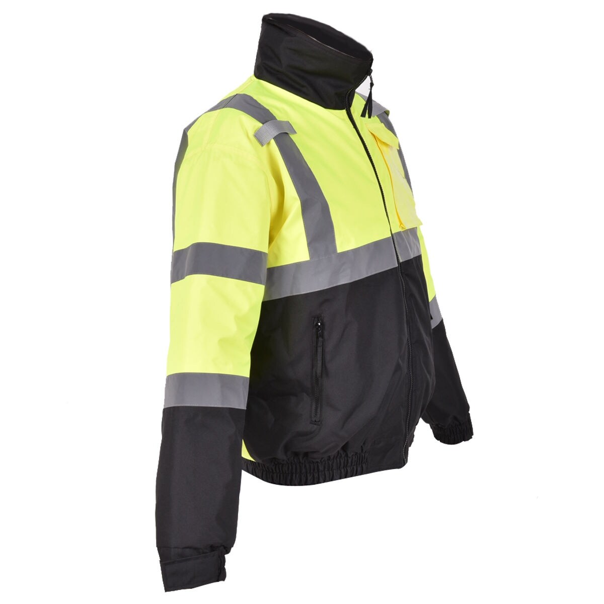 Shop Costway Hi Vis Class 3 Hooded Bomber Winter Safety Jacket