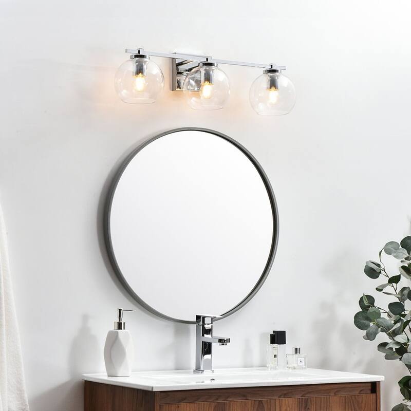 Elegant Lighting LD7311W24 Juelz 3 Light 7" Tall Bathroom Sconce