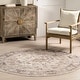 preview thumbnail 10 of 35, Nuloom Delisa Vintage Stain-Resistant Machine Washable Area Rug Stone - Round - 6' x 6'