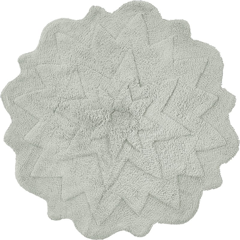 Sherry Kline Over Tufted Petals 32" Bath Rug - Grey, Brown, Black, Cream, Aloe Green Color Options - Aloe Green