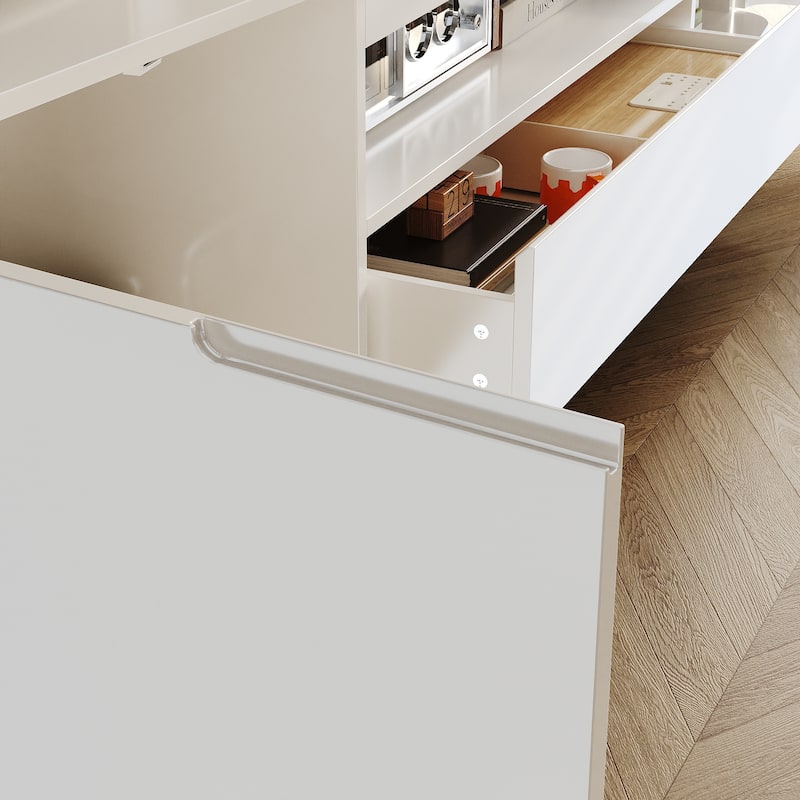 70" Floating TV Stand Inch Entertainment Center with Storage Cabinets