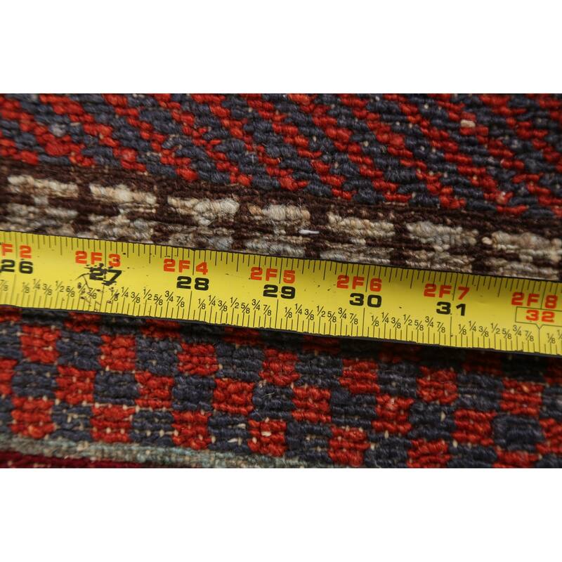 Geometric Tribal Gabbeh Kashkoli Oriental Area Rug Wool Hand-knotted - 2'8" x 4'1"