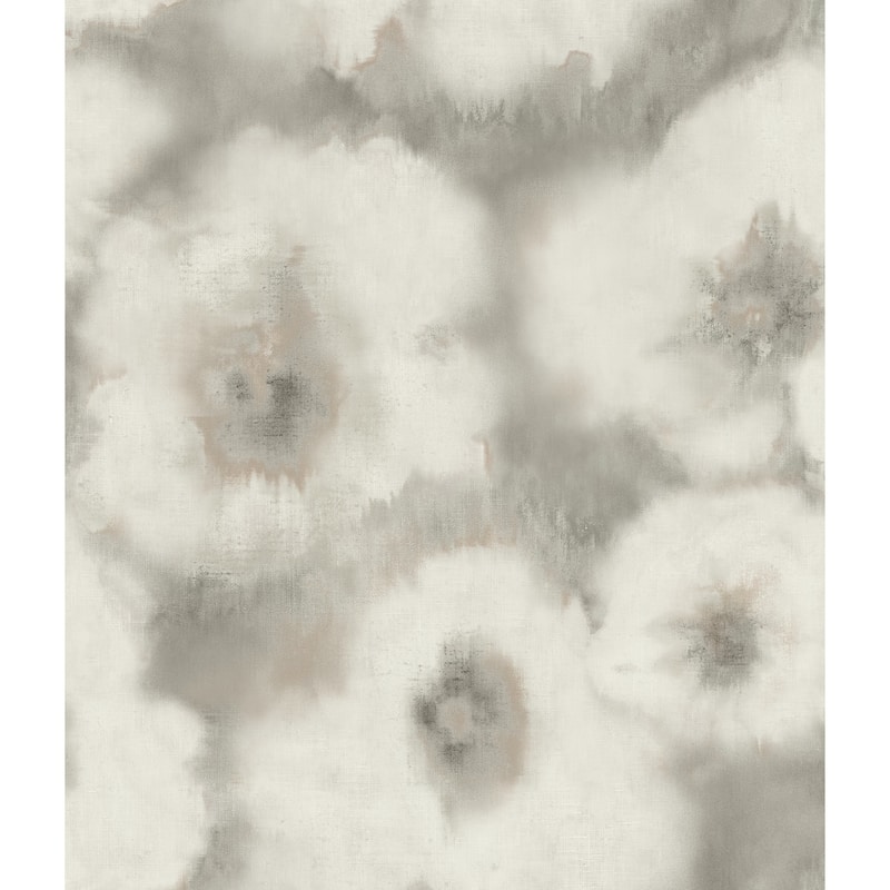 Hampton Blended Floral Wallpaper 20.5 in W X 33 ft L - Taupe