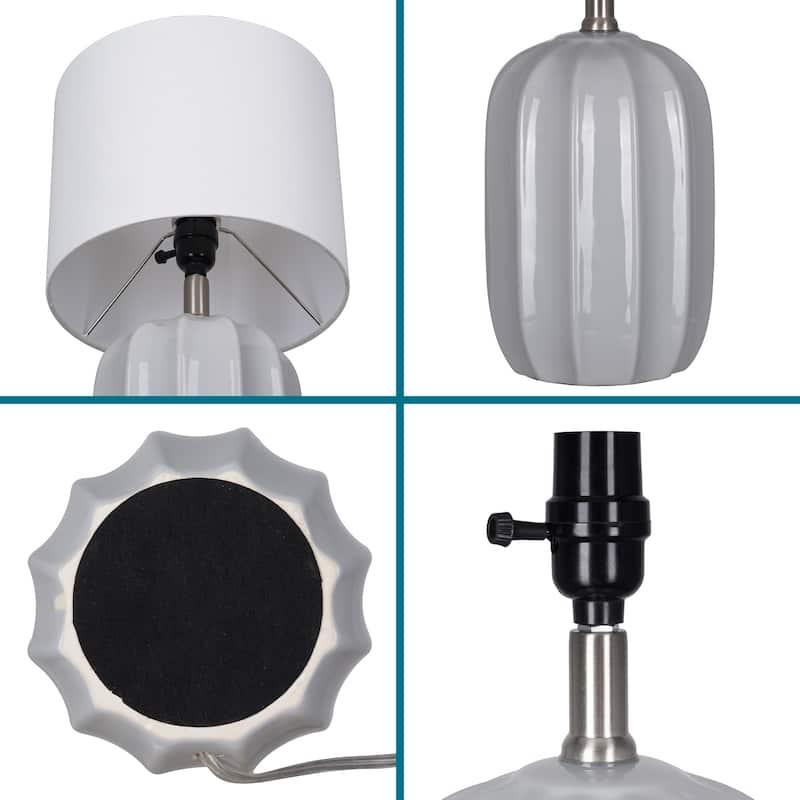 Catalina Arcadia Ceramic Table Lamp - Gray