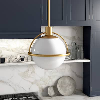 Cieonna 9.38" Wide Pendant with Glass Shade
