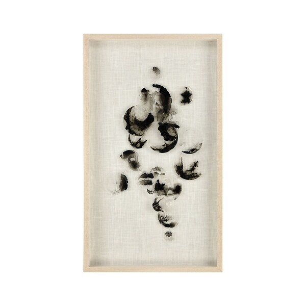 47” White and Black Chauvet Cave Wooden Frame Wall Art Decor - N/A