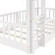 preview thumbnail 5 of 9, White Twin Over Twin Bunk Bed with Slide and Ladder