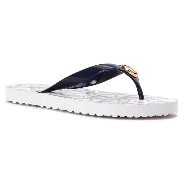 michael kors navy flip flops