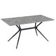 preview thumbnail 95 of 131, Elega Modern Sintered Stone Dining Table Modern Trestle Base Powder-Coated Steel Frame Kitchen Table - 47"-71" 48 Inches - Light Grey