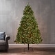 preview thumbnail 2 of 18, 7-foot Fraser Fir Pre-Lit String Light or Unlit Hinged Artificial Christmas Tree by Christopher Knight Home