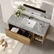 preview thumbnail 36 of 73, 48" Modern Floating Single Bathroom Vanities with Sink, Brown or Natural wood, 2 Drawers