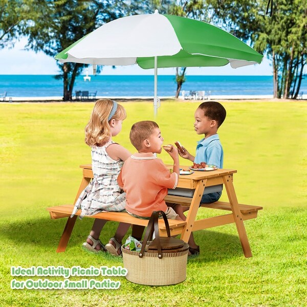sand & water table with umbrella