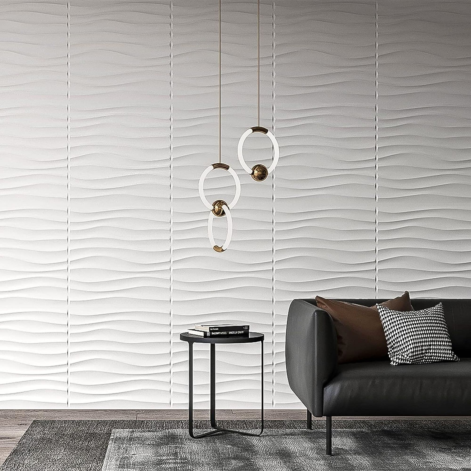 Art3d Decorative 3D Wall Panels Textured 3D Wall Covering, White, 12 Tiles 32 Sq ft